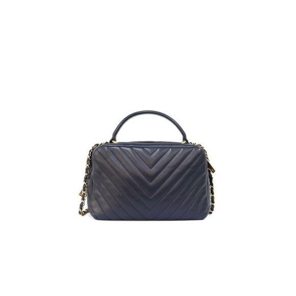 CHANEL Navy Chevron Trendy CC Shoulder Bag A-A26214 - Picture 4 of 13